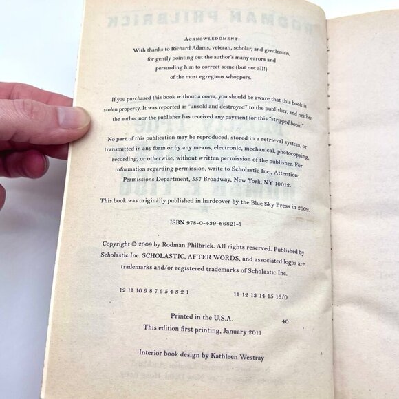 The Mostly True Adventures of Homer P Figg by Rodman Philbrick Scholastic - Picture 2 of 6